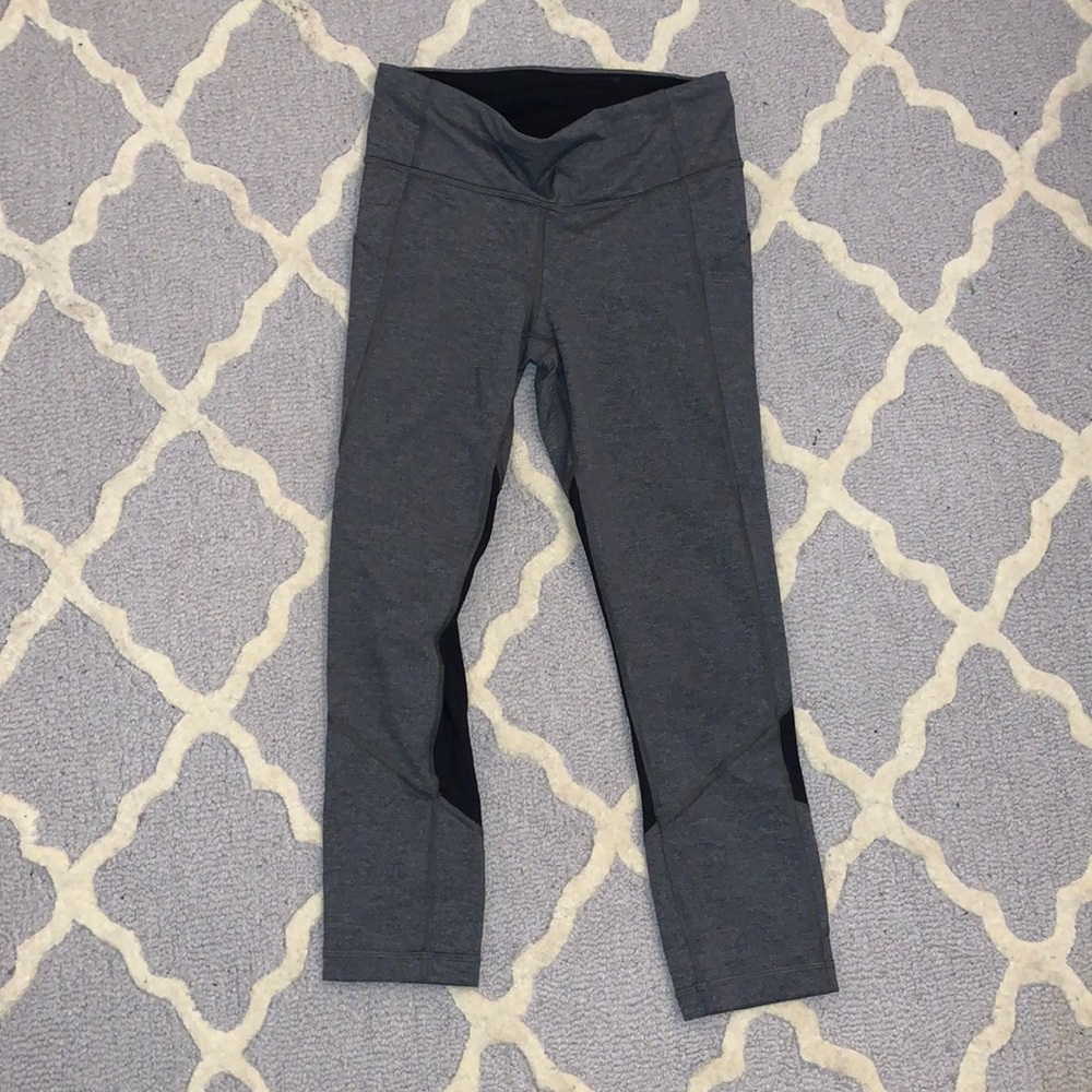 Grey and black lululemon leggings